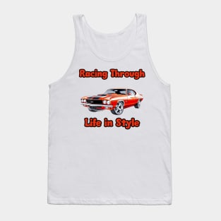 Vintage car Racing trough life in style Tank Top